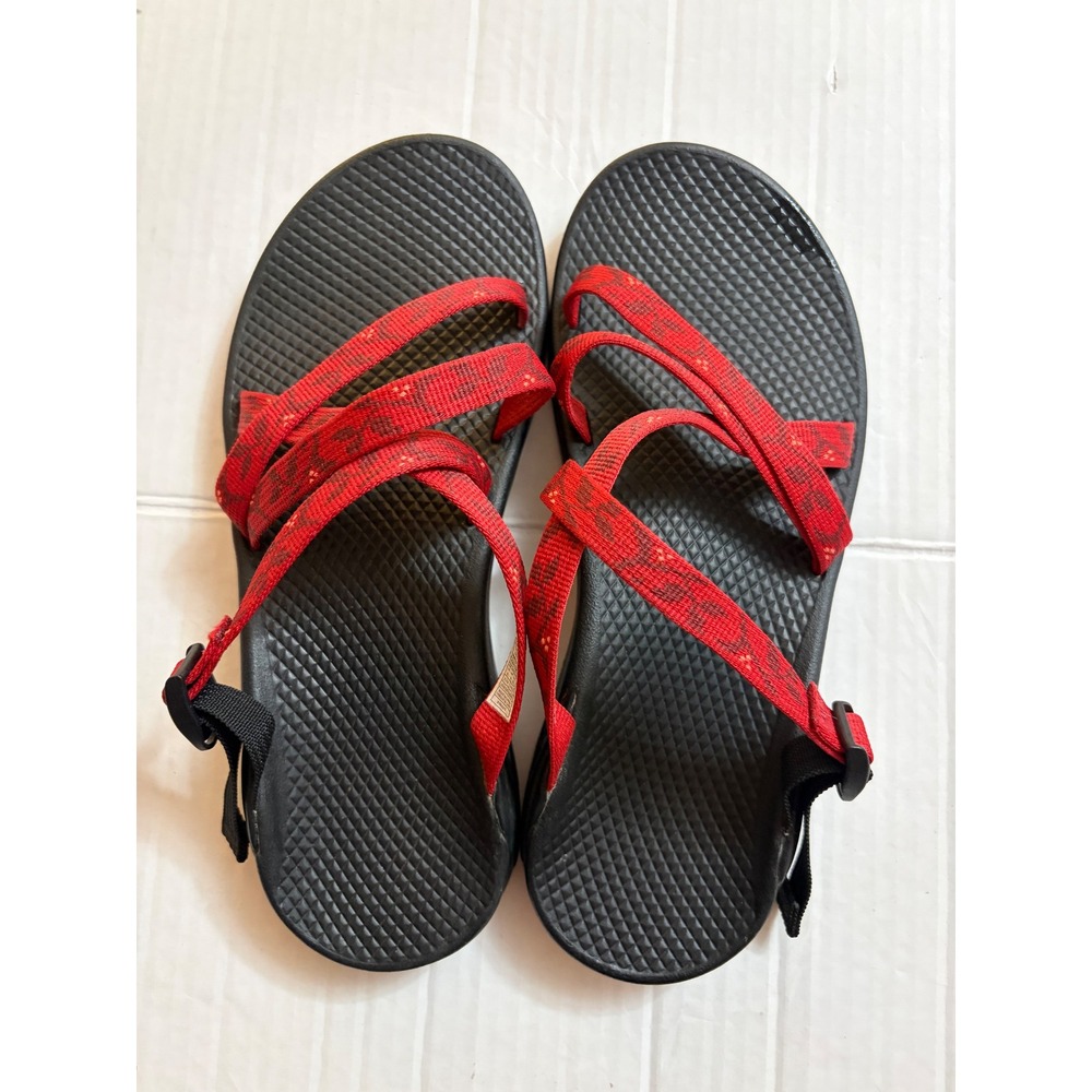 Chaco Z/Cloud Sandals Womens 8 Wrapsody Eco Floral Red Black Strappy J100350